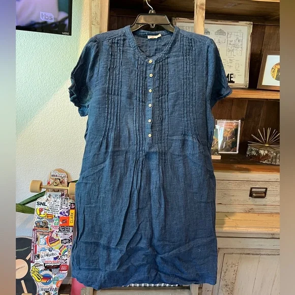 Faherty | Dresses | Faherty Womens Gemina Linen Dress Size Large | Poshmark